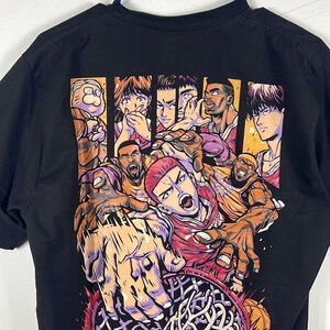 🔥🏀 DOODLE TOONS Anime Streetwear LeBron James Basketball Anime Graphic Tee XL